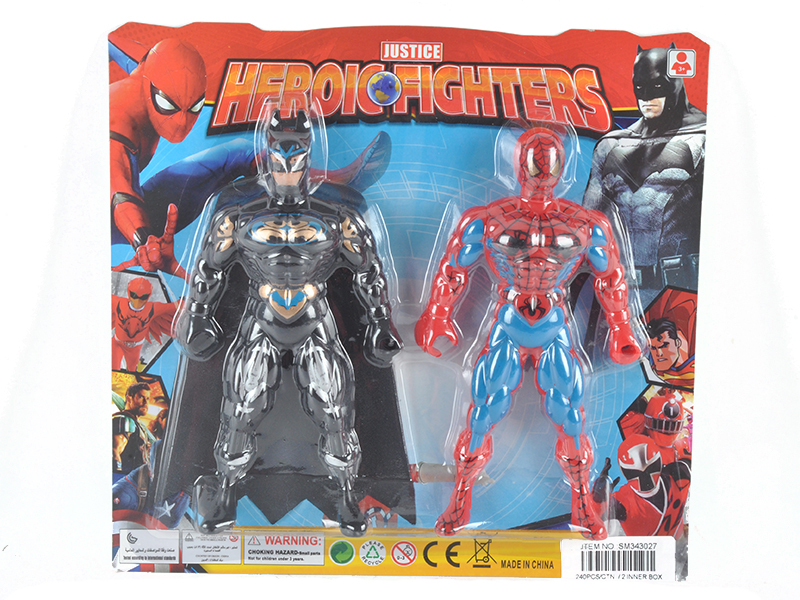 Spider-Man And Batman Set With Light