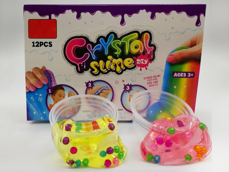 Slime 12 Color Colorful Pearls Crystal Soil