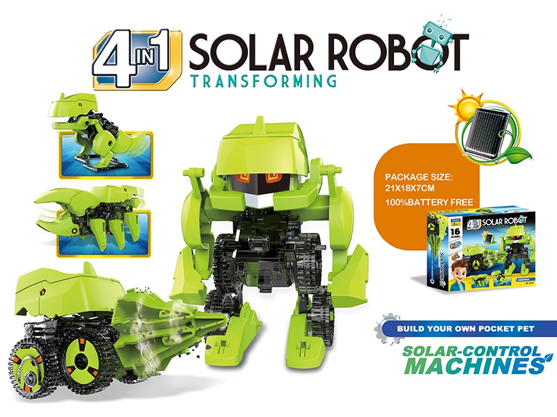 4 In 1 Solar Dinosaur Robot