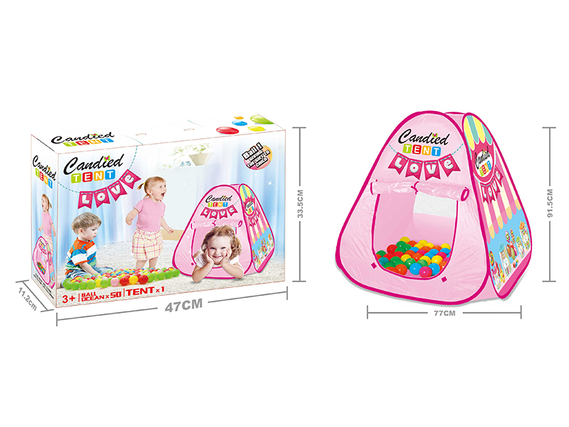 Funny Candy Children Tent With 50PCS 6CM Balls