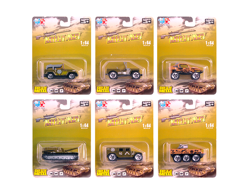 Alloy Slide Military Car(6 Items Mixed)