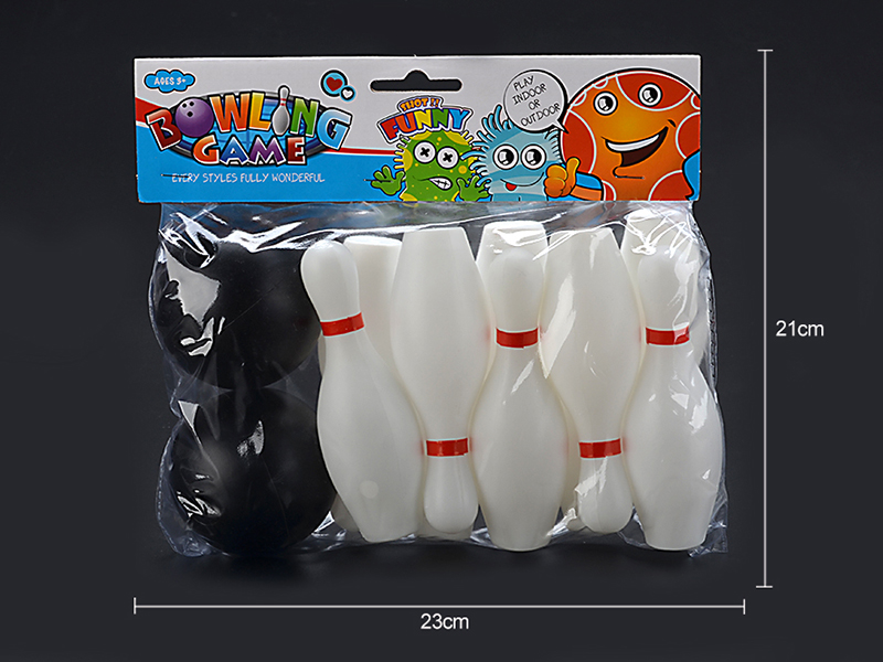 13CM White Bowling(10 bottles 2 ball)