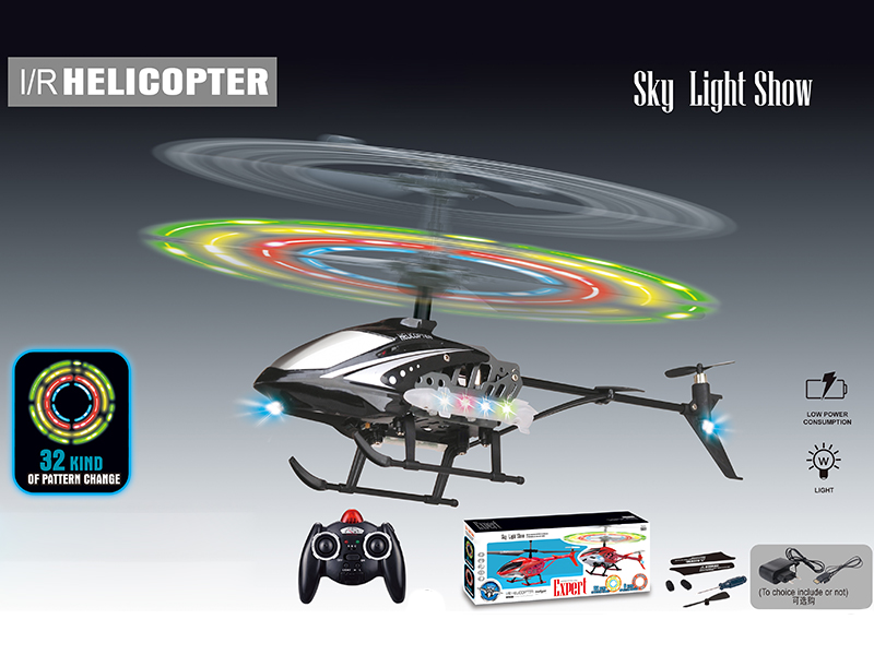 3.5CH Alloy Remote Control Helicopter With Missile And LED Rotating Light