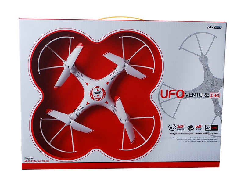 4.5CH 2.4G Six-Axis Gyroscope Flying Saucer(With Light,White And Black Mixed)