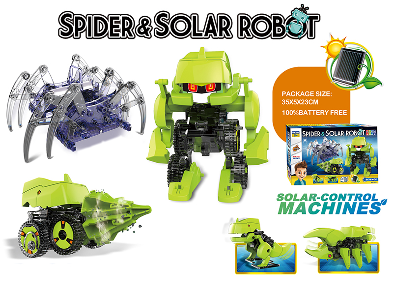 Spider Robot & Solar 4 In 1 Dinosaur Robot