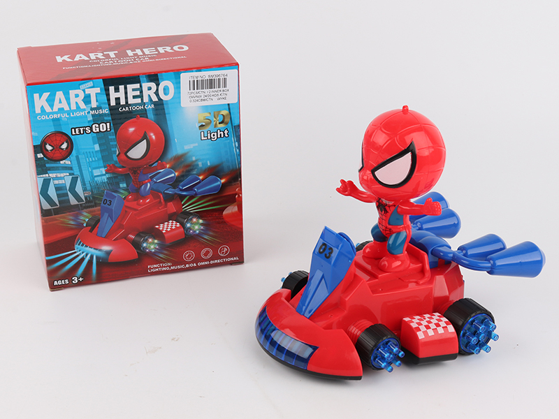 B/O Go and Bump Spider-Man Karting With 5D Light