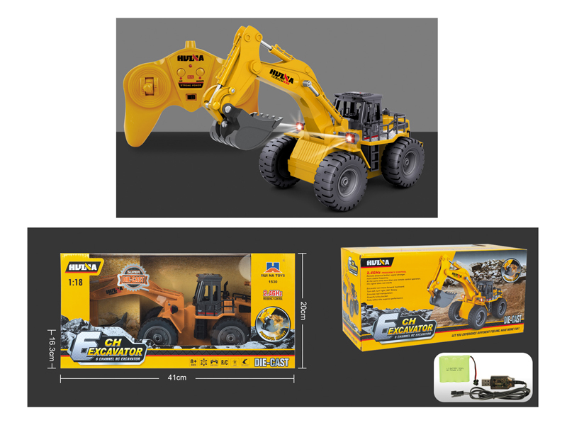 1:18 6CH R/C Half Alloy Excavator