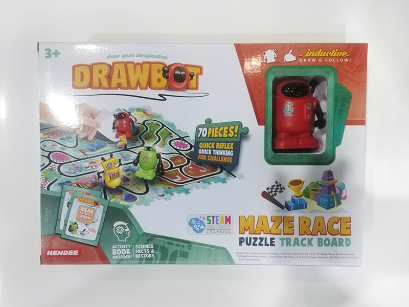 Line Tracking Robot With 70 Pieces Puzzle Set