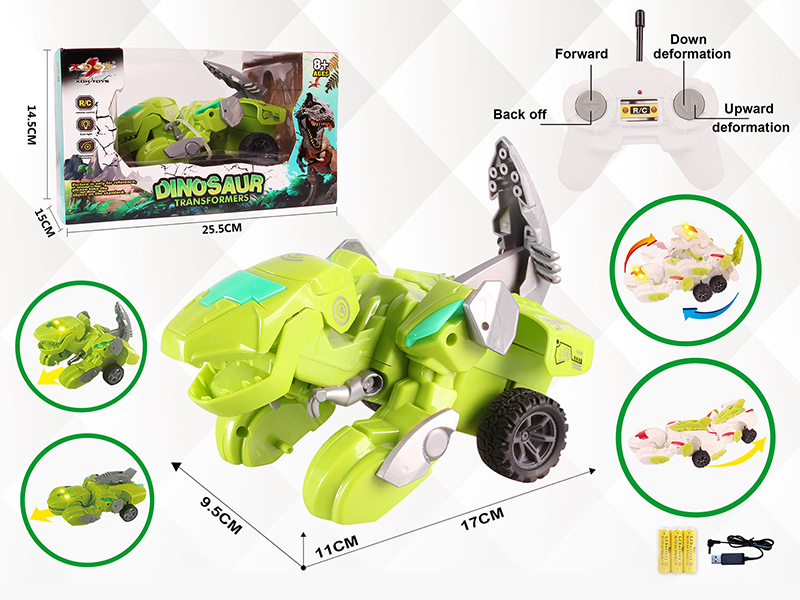 4CH R/C Dinosaur Transformers With Light