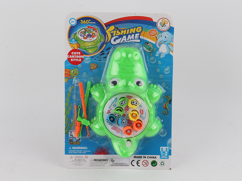 Cartoon Crocodile Wind Up Fishing Game