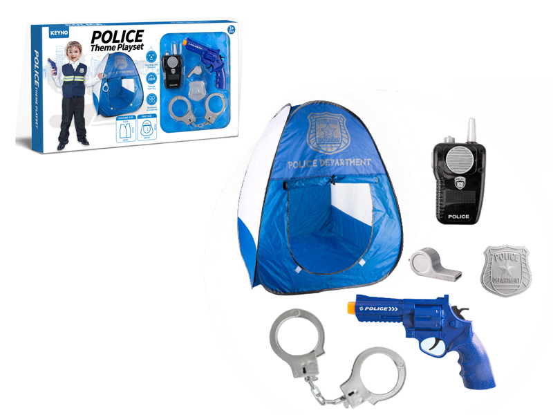 Police Tent With Police Equipment