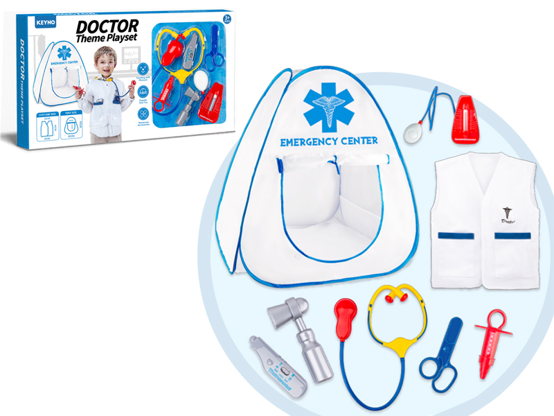 Hospital Tent With Doctor Costume And Medical Toy