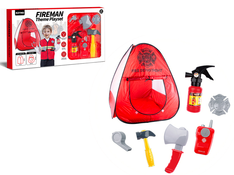 Fire Station Tent With Fire Control Tools