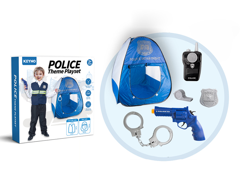 Police Tent With Police Equipment