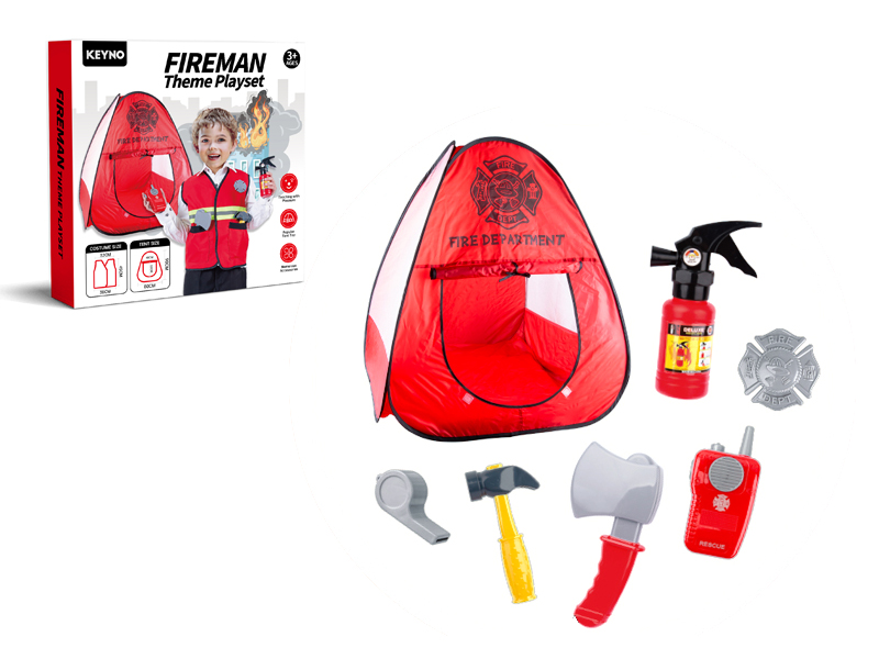 Fire Station Tent With Fire Control Tools