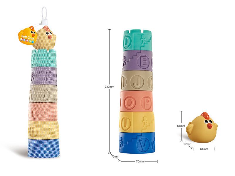 Soft Plastic Chick Jenga