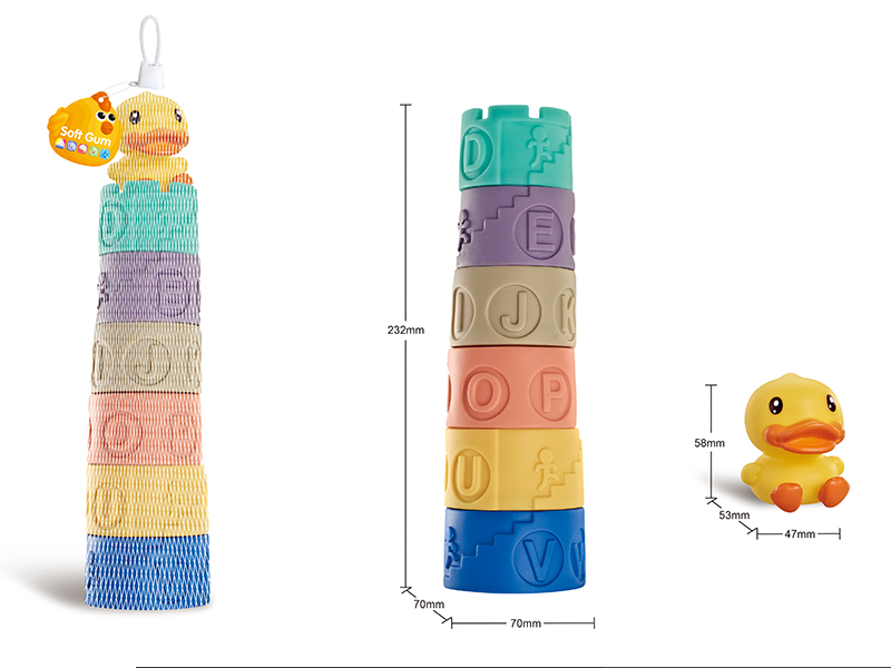 Soft Plastic Duck Jenga