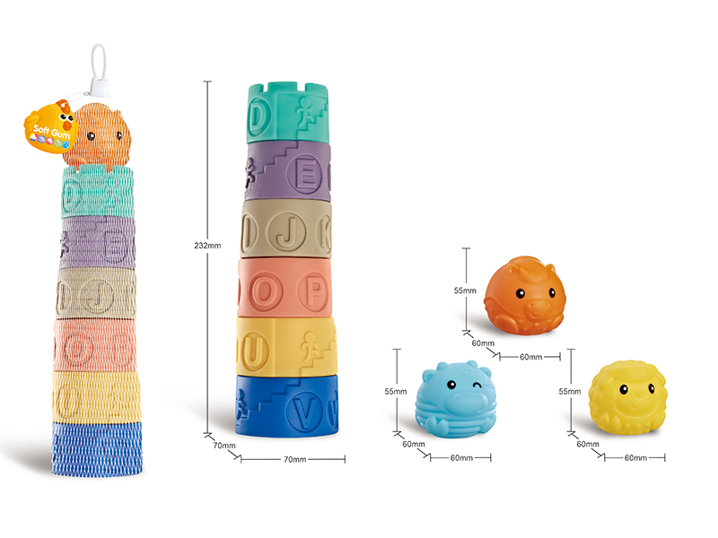 Soft Plastic Animals Jenga