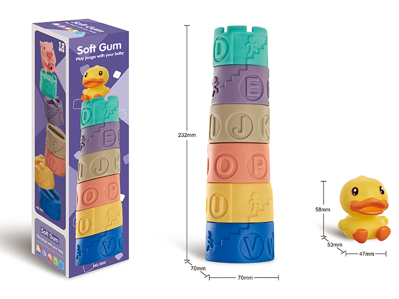 Soft Plastic Duck Jenga