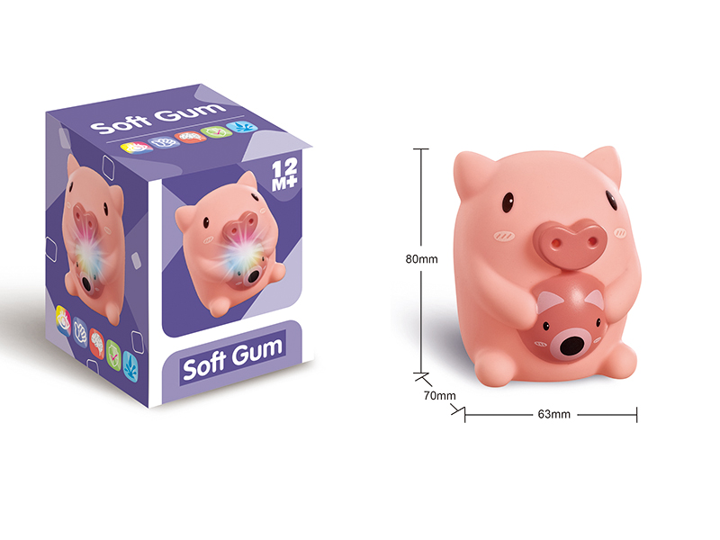 Soft Plastic Pink Pig