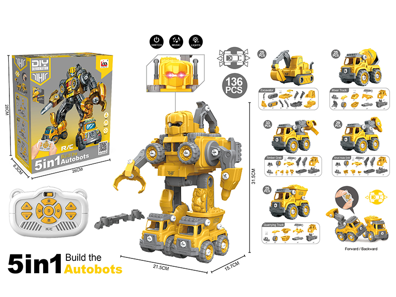 R/C 5 In 1 Transformation Engineering Autobots