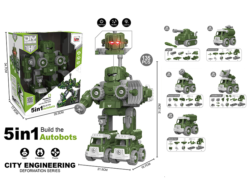 5 In 1 Transformation Military Autobots