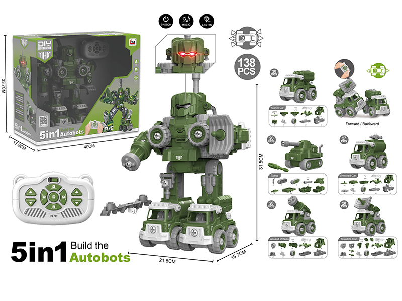 R/C 5 In 1 Transformation Military Autobots