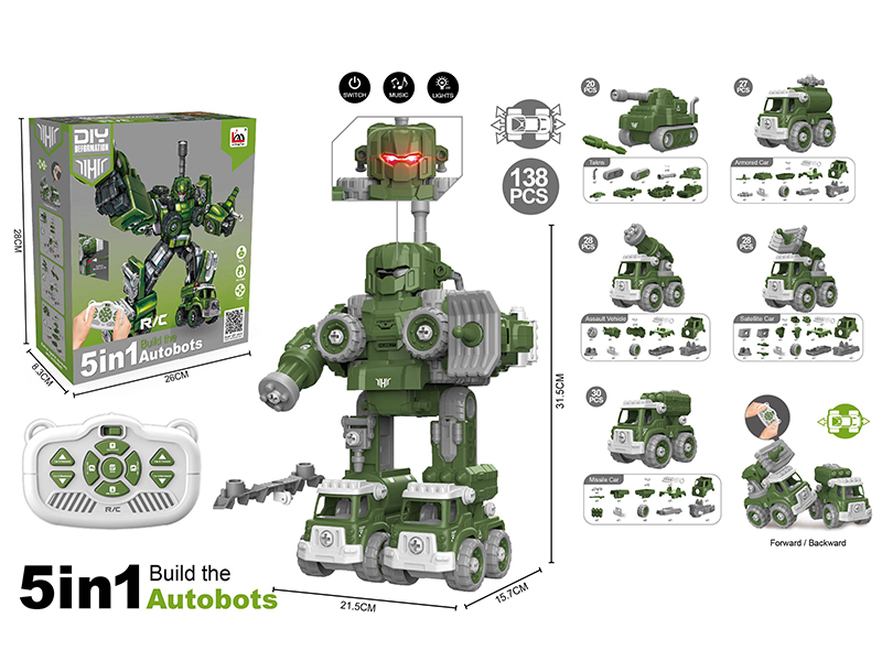 R/C 5 In 1 Transformation Military Autobots