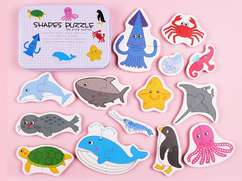 Wooden Sea Animal Shapes Puzzle