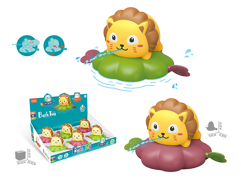 Pull Line Swimming Lion Bath Toys 6pcs