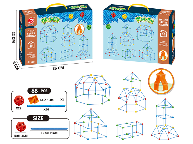 DIY 3D Tent Series 68PCS