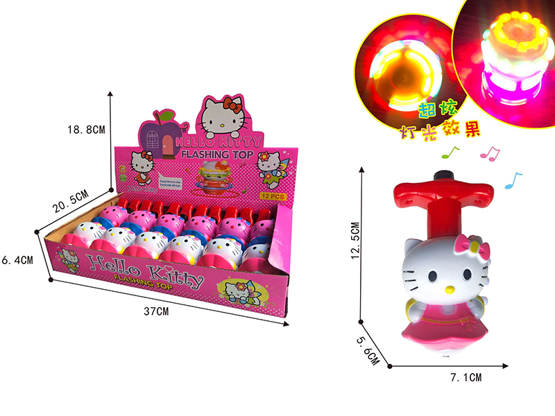 Hello Kitty Top With Music And Light 12pcs