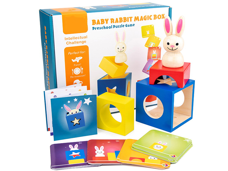 Wooden Baby Rabbit Magic Box