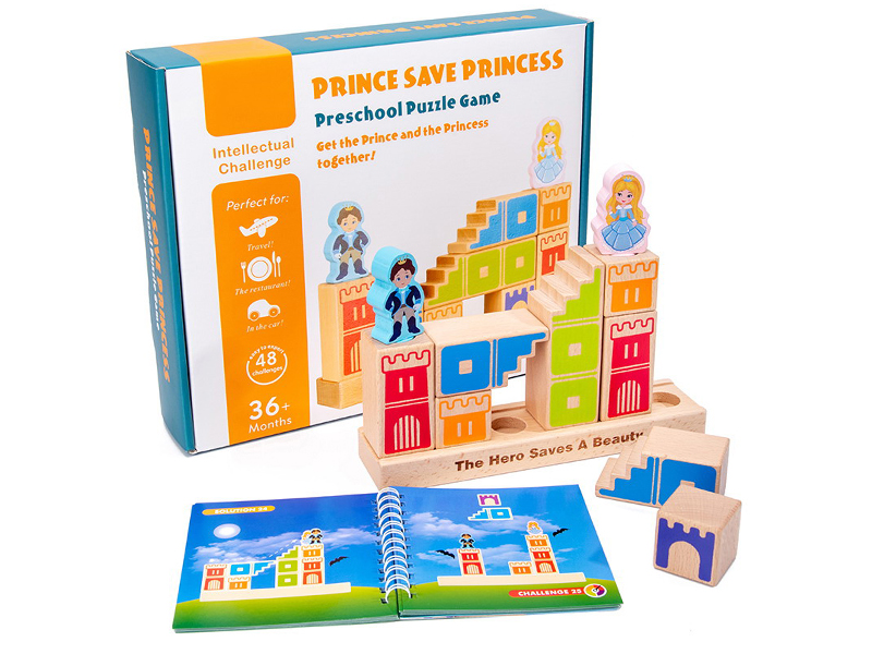 Wooden Prince Save Princess Building Blocks