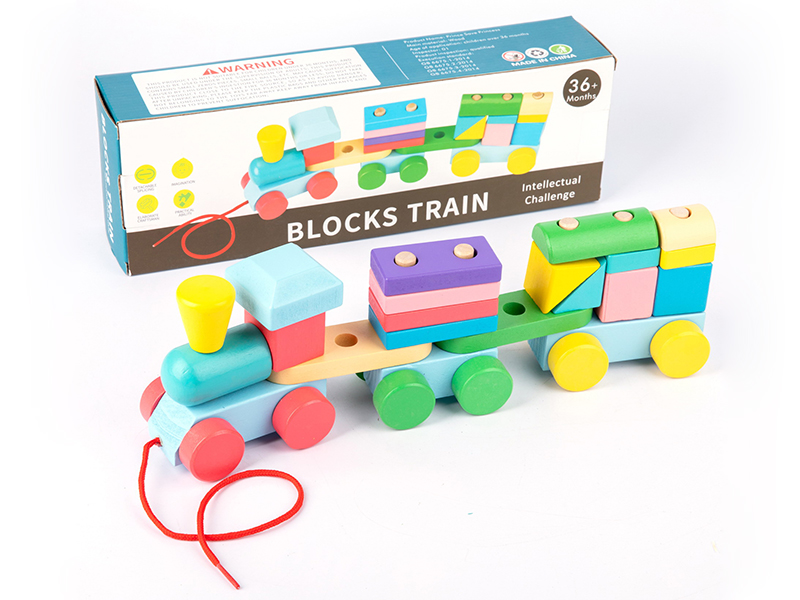 Wooden Building Blocks Train