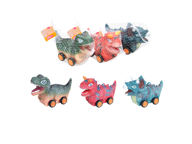 Vinyl Anamel Dinosaur Car 3 Mixed Packages