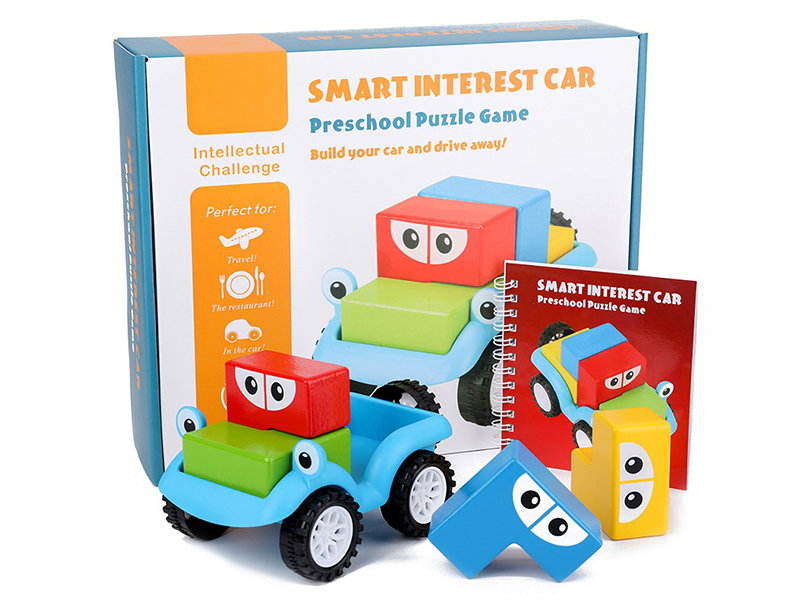 Wooden Smart Interest Car Preschool Puzzle Game