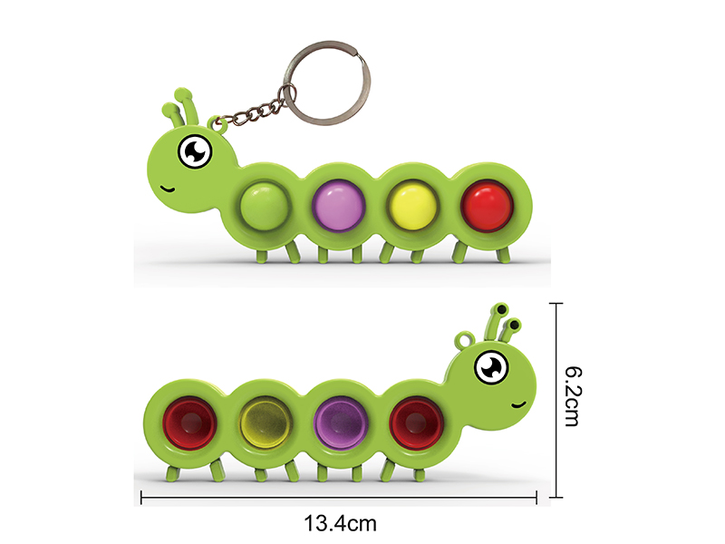 Decompression Toys (Green Caterpillar Key Chain)