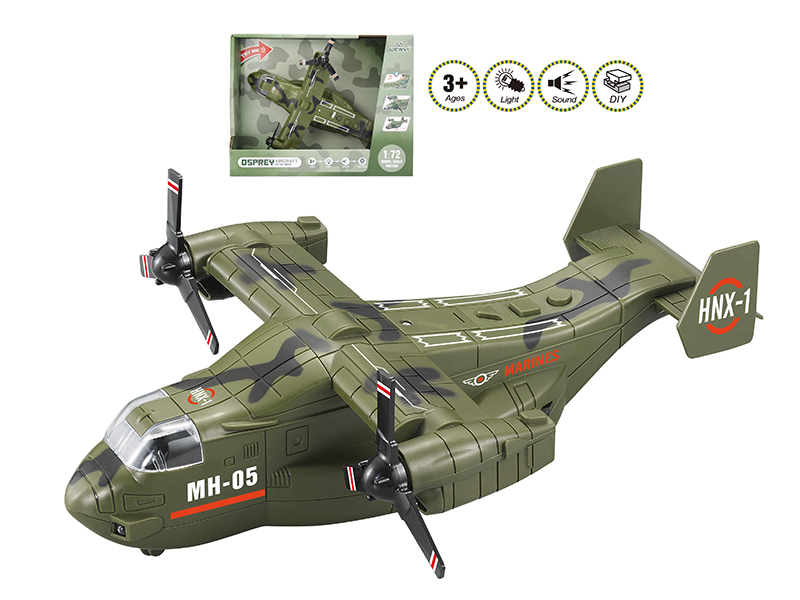 1:16 Friction Military Osprey Aircraft (Sound And Light)