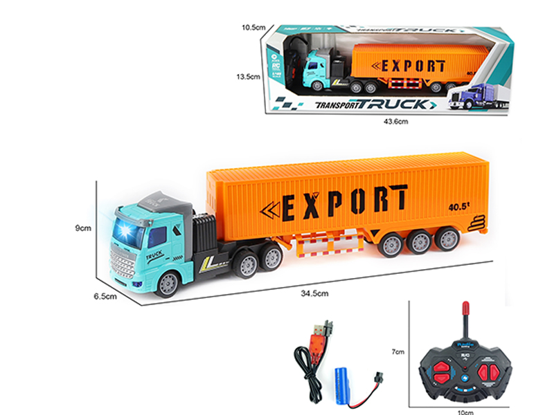 1:48 R/C 4CH Flat Head Container Trailer With Light