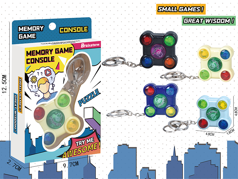 Mini Memory Game Game Console Keychain Pendant