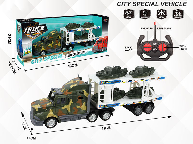 Remote Control 4-Channle Container Car(With 4 Boats)