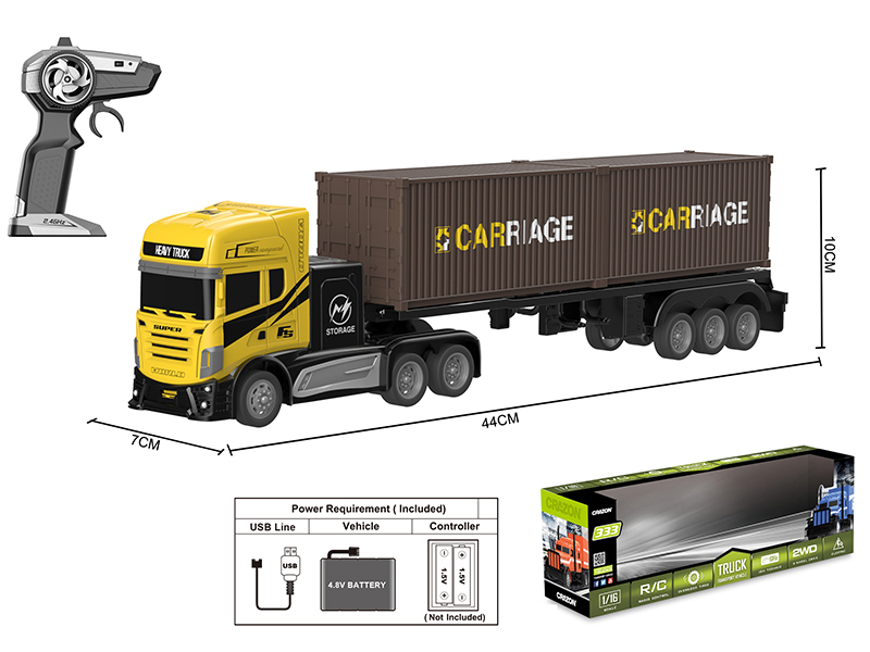 1:16 2.4G 4-Channel Remote Control Container Car