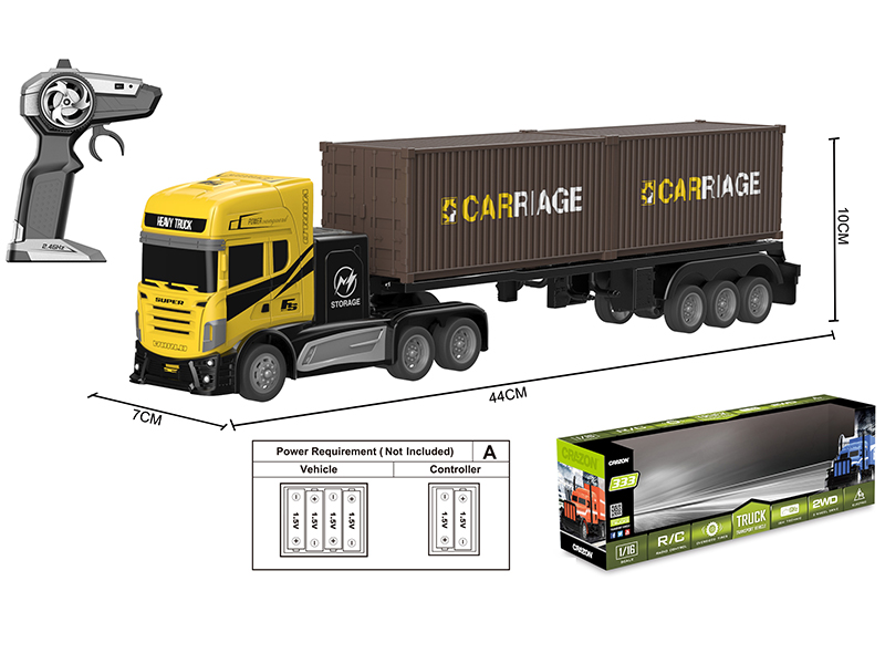 1:16 2.4G 4-Channel Remote Control Container Car