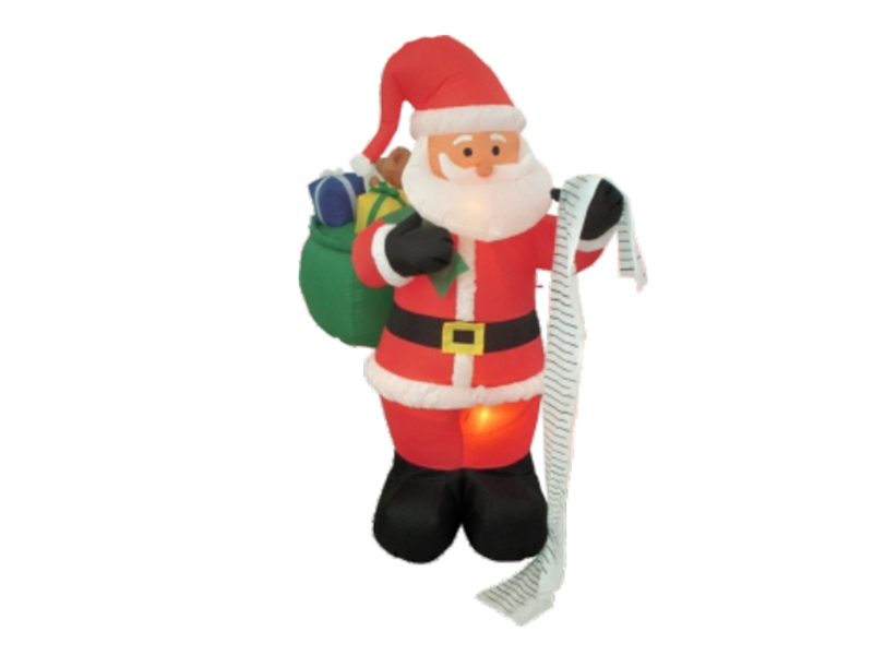 180CM Santa List, With 4 LED Lights, Fan and Adaptor