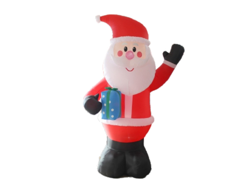 300CM Santa Claus With Giftbox, With 5 LED Lights, Fan And Adaptor