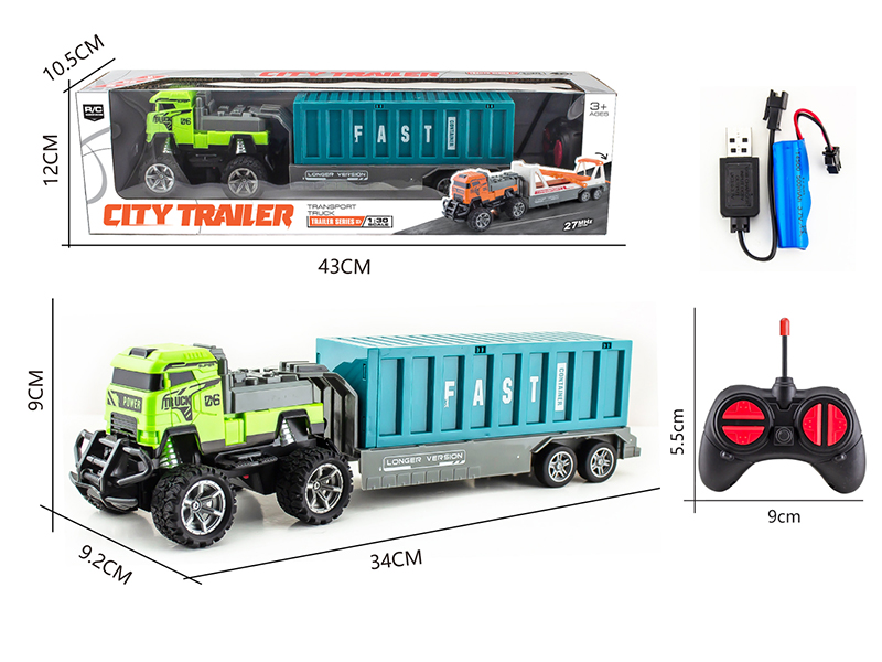 1:30 4-Channel 27Mhz Remote Control Container Car With Light