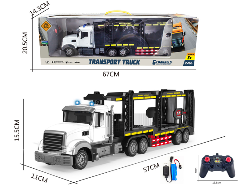 1:24 6Ch 2.4G R/C Long Head Trailer With Light And Music (Including Electricity)