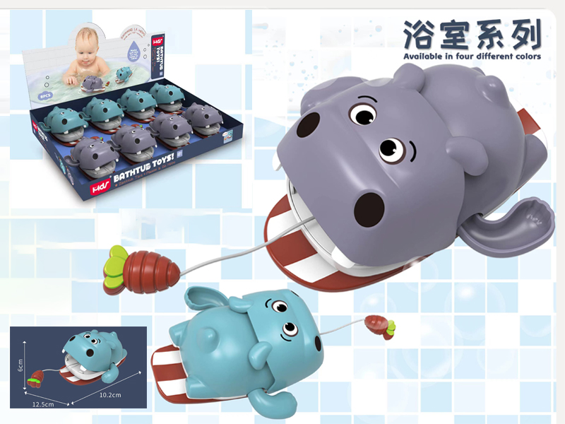 8Pcs Bathroom Cable Cartoon Hippo