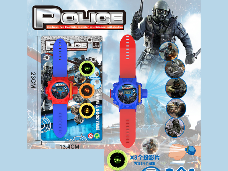 24 Projection Police Watch (With Watch Core)